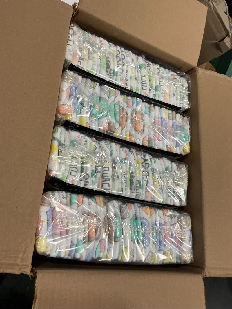 Condition photo showing New/Like New for the honest company comfort dry disposable daytime diapers for sensitive skin, hypoallergenic, barnyard babies + donut grow up, super club box size 3 (16–28 lbs), 120 count size 3 (120 count) barnyard babies + donut grow up