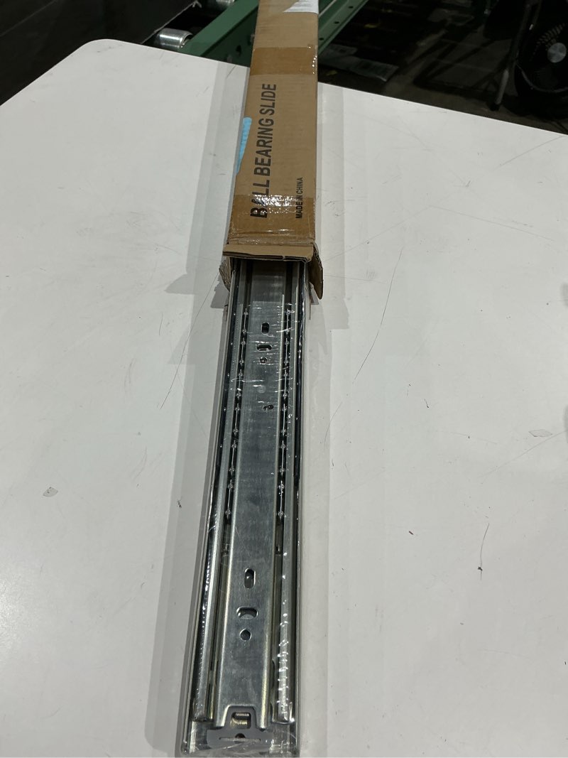 Condition photo showing Good Condition for with lock heavy duty drawer slides full extension side mount 14 16 18 20 22 24 26 28 30 32 34 36 40 inch 150 lbs metal dresser cabine rails tracks glides runner 1 pair (with lock, 16 inch) 16 inch with lock