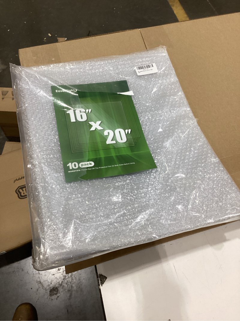 Condition photo showing Good Condition for 10-Pack of 16"×20"×0.04" PET/Plexiglass Sheets, Transparent Flexible Plastic Sheet Panels, for Painting, Crafts, Signs, Picture Frames, Arts, DIY Display Project 16" x 20" x 0.04" 10
