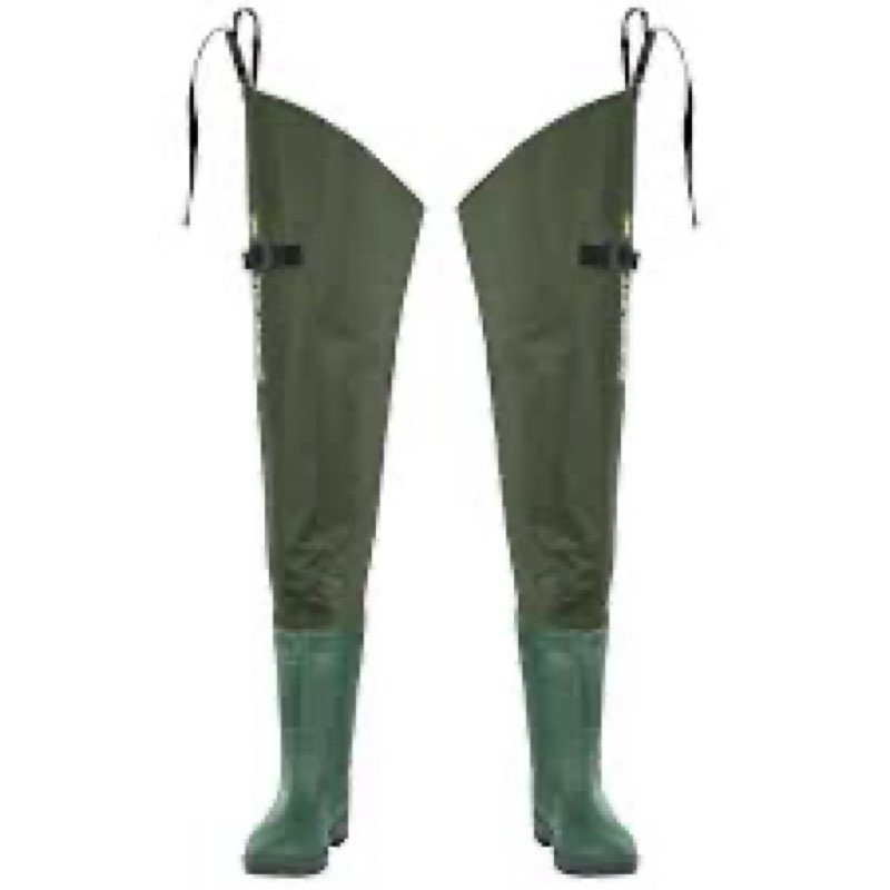 TIDEWE Hip Wader, Lightweight Hip Boot for Men and Women, 2-Ply PVC/Nylon Fishing Hip Wader Green Si