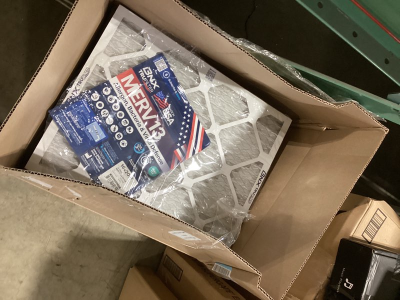 Condition photo showing Good Condition for bnx trufilter 16x20x1 merv 13 (12-pack) ac furnace air filter - made in usa - electrostatic pleated air conditioner hvac ac furnace filters - removes pollen, mold, bacteria, smoke 16x20x1 12-pack