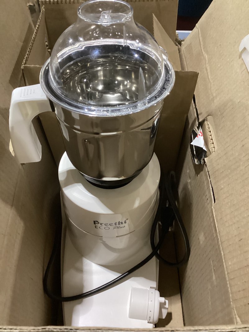 Condition photo showing Good Condition for Preethi Eco Plus Mixer Grinder, White, 3 Jar