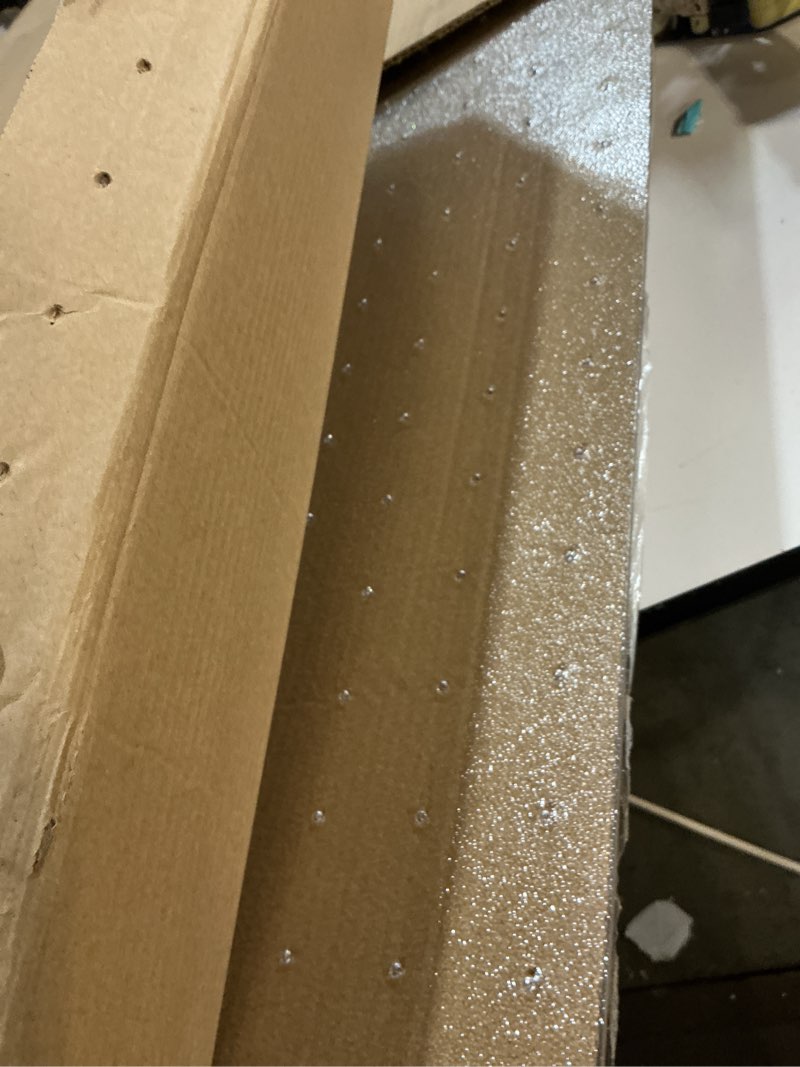 Condition photo showing item condition for vicwe office chair mat for carpet, 32''x 48'' computer desk chair mat for carpeted floors, easy rolling hard mat for office chair on carpets, anti-slip carpet protector mat clear,ship flat 32"x 48"(for carpet) clear