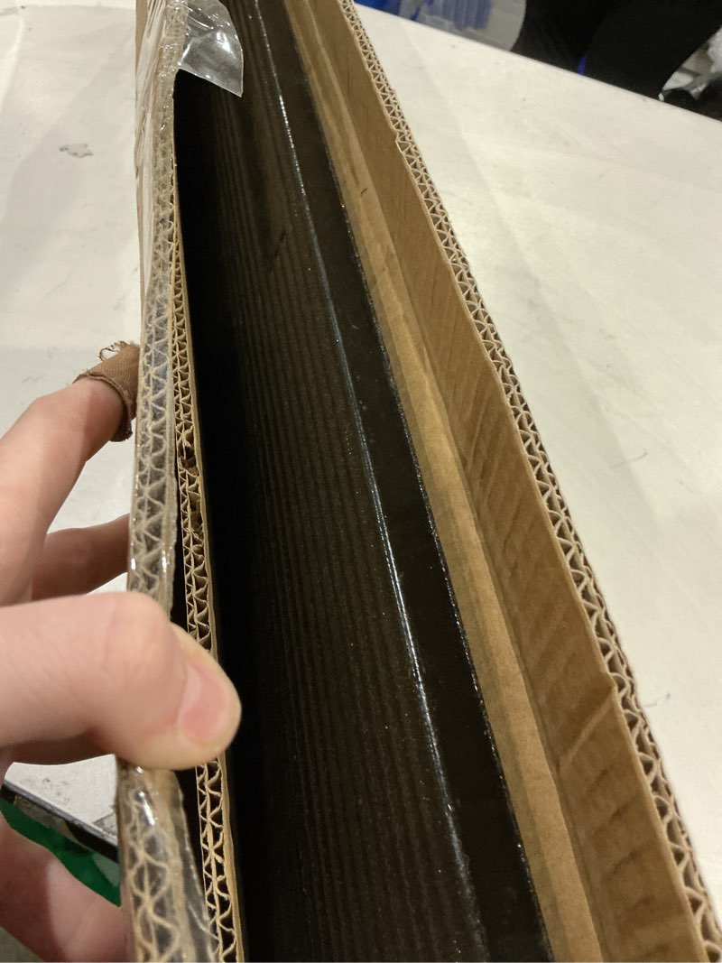 Condition photo showing As Is for 0.8" rise threshold ramp for doorways, 35.5" wide rubber ramp for wheelchairs, walkers & scooters, cut-to-fit angled entry mat ramp for safer home access for seniors & kids 0.8''