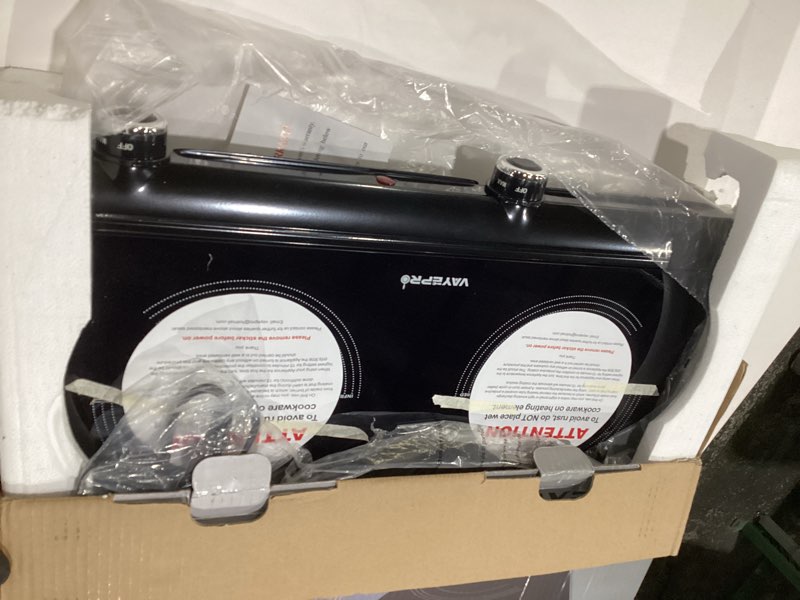 Condition photo showing New/Like New for Infrared Double Burner Electric Cooktop - 1800W Portable Stove, Heat-up In Seconds, Countertop Cooktop for Dorm, Compatible with All Cookware Ceramic Glass HP202-T5G, NOT TESTED