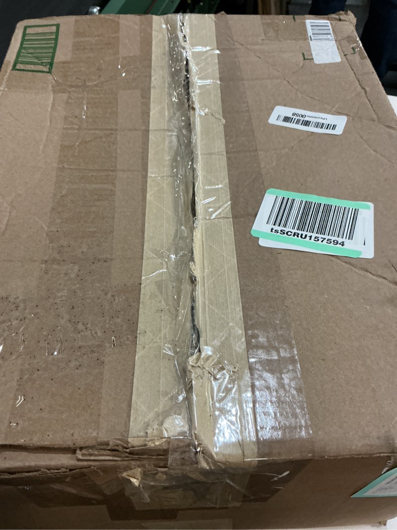 Condition photo showing As Is for Clothes Rack - Clothing Rack with Storage Mesh Shelf & Casters, Heavy-Duty Metal Clothing Rack for Hanging Clothes, Dresses, Coats, Large Load Capacity, Easy Assembly, Gold, 28.0"x16.9"x59.0" Gold 28.0" x 16.9" x 59.0" (1 Rod)