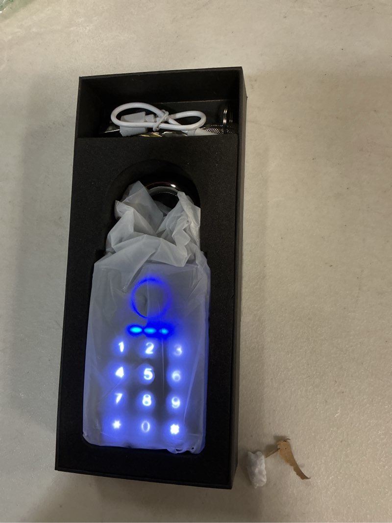 Condition photo showing Good Condition for heavy duty fingerprint padlock with key backup, waterproof outdoor smart combination gate lock with ic card, 5 ways unlock smart padlock, thick lock beam(10mm) thick beam(10mm)
