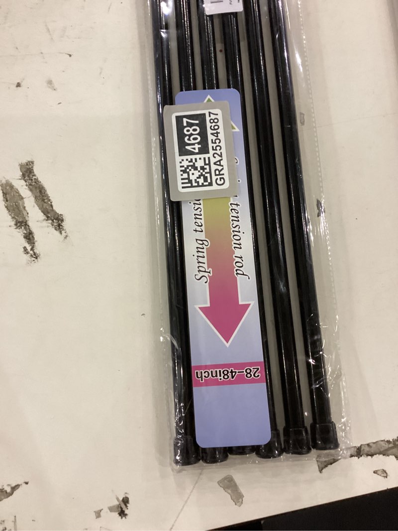 Pack of 6 spring tension rod 