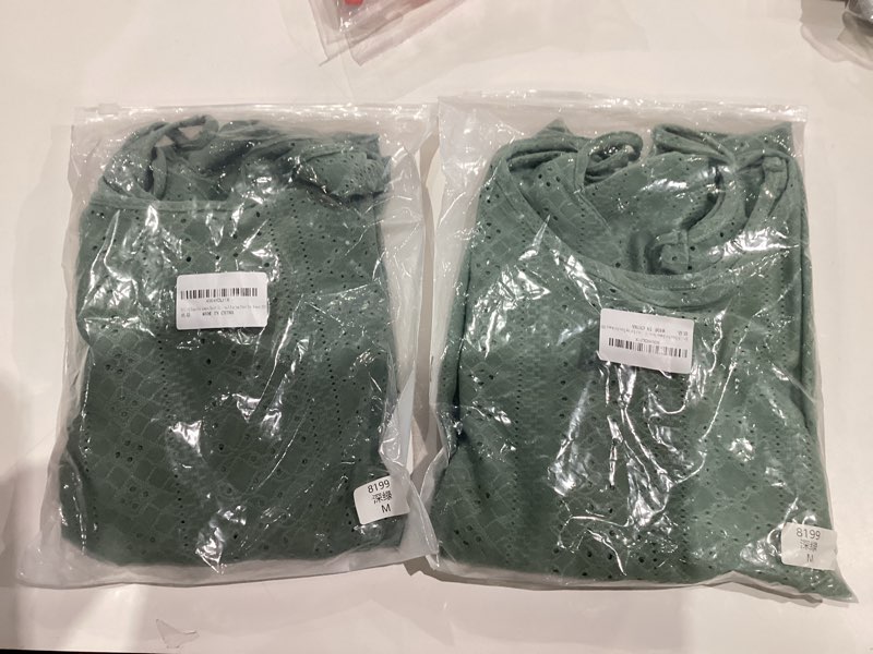 Condition photo showing New/Like New for Eyelet Tops for Women Short Sleeve T Shirts Summer Spring Fashion 2025 Trendy Clothes Cold Shoulder Blouses Green-04 XX-Large