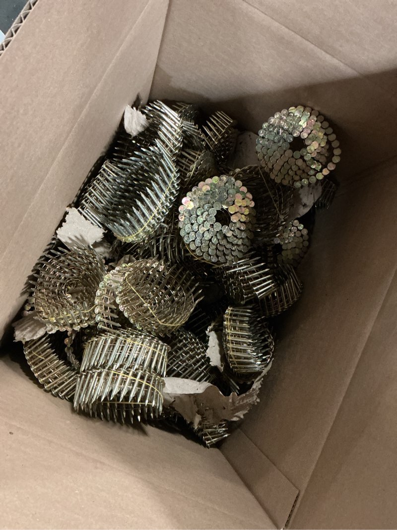 Condition photo showing Good Condition for metabo hpt 1-1/4-in 15-degree smooth shank electro-galvanized collated coil roofing nails (7200-per box)
