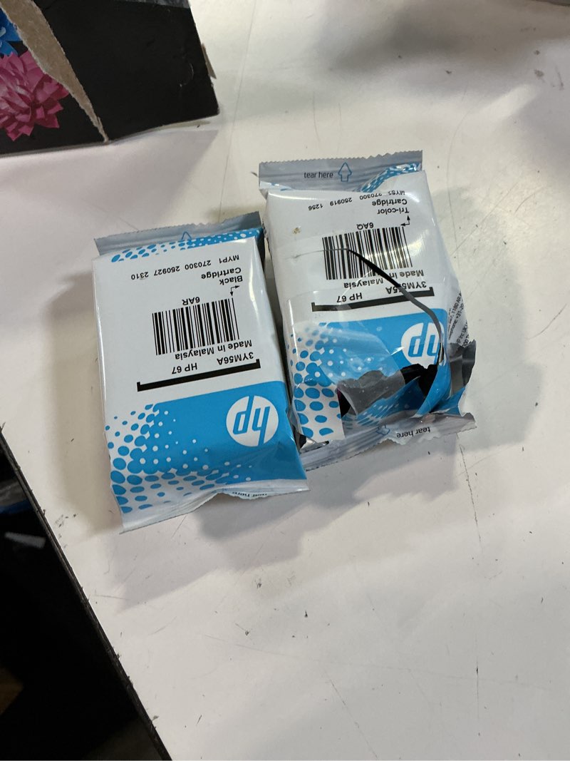 Condition photo showing As Is for hp 68 2-pack black/tri-color original ink cartridge combo, 6l6s2tn