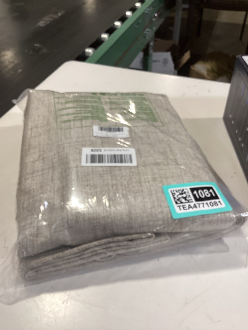 Condition photo showing New/Like New for ryb home linen textured 100% blackout curtains for bedroom, insulating energy saving window curtains for living room dining patio sliding glass door, wide 52 x long 90 inch, beige, 2 panels 52"w x 90"l (pack of 2) natural beige