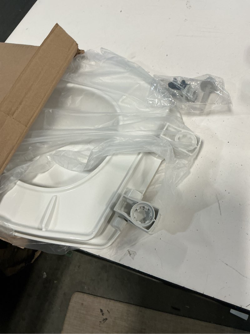 Condition photo showing As Is for bemis 730slec slow close toilet seat, easy clean hinges and durable plastic seat, made in usa, round, white