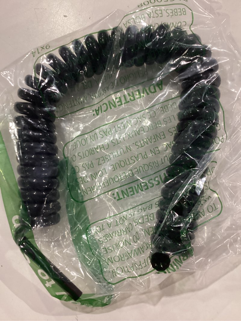 Condition photo showing New/Like New for McKesson LUMEON Blood Pressure Coiled Tubing, for use with Clock Face Aneroid Sphygmomanometers, Female Luer Connector - Black, 8 ft Long, 1 Count