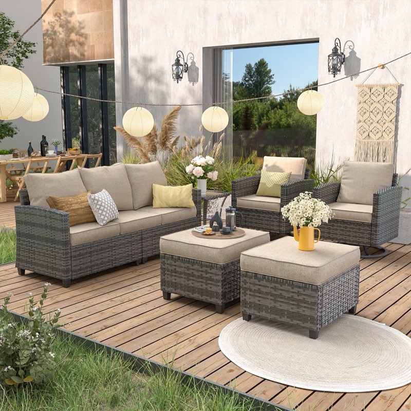 Outdoor Seating Group With Cushions (incomplete box 1/3)