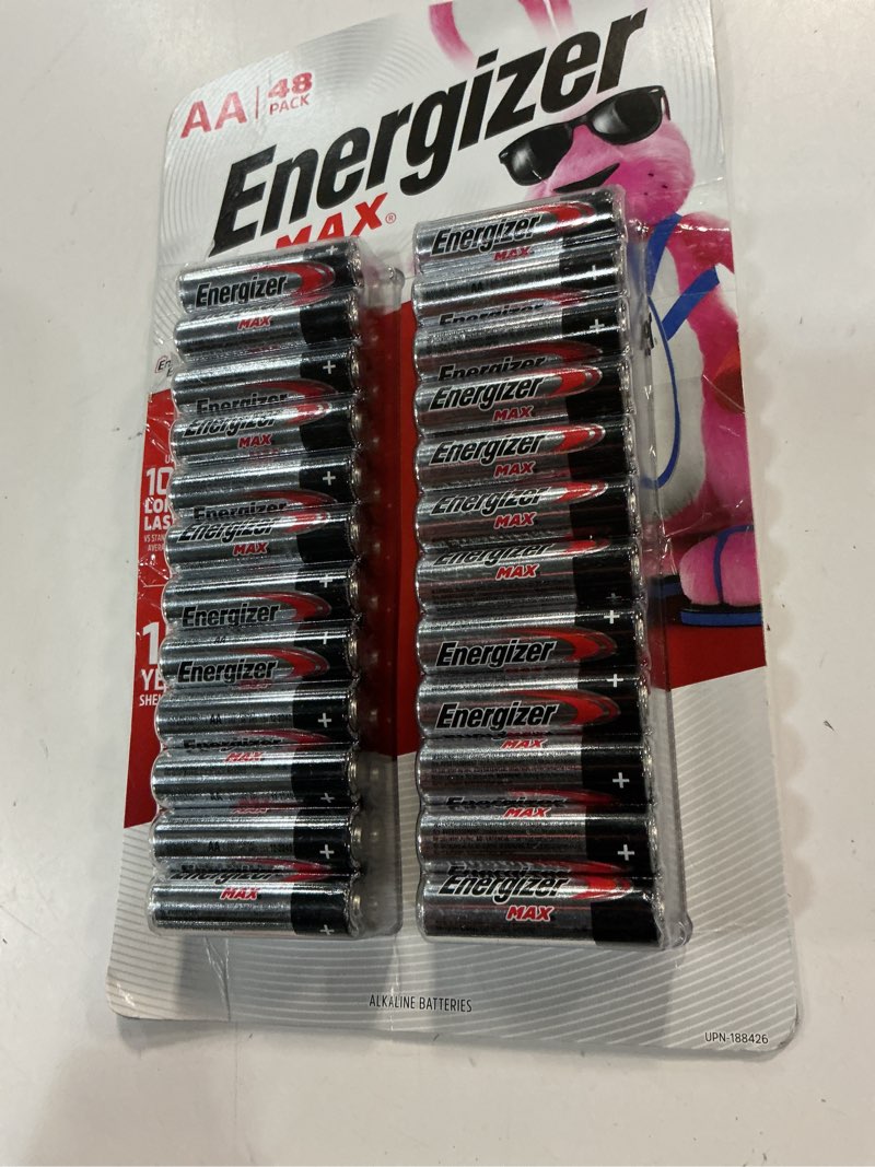 Condition photo showing New/Like New for energizer max aa batteries, 48 pk.