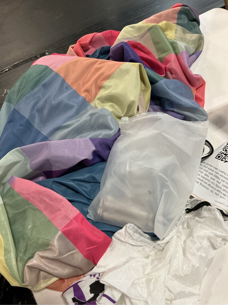 Condition photo showing Good Condition for bradoro double layer reversible sensory swing | outdoor and indoor swing for kids and adults up to 260 lbs | autism cocoon swing | kids sensory swing multi-color/blue