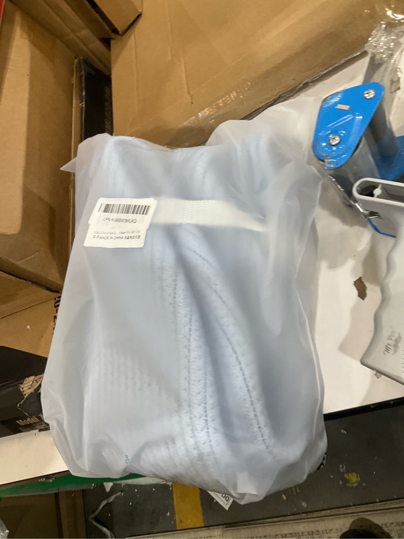 Condition photo showing Good Condition for Cotton Rope Laundry Basket Hamper for Clothes Woven Storage Basket for Living Room Bedroom Boho Tall Rope Baskets for Blanket Toys Pillow Towels Baby Nursery Hamper Bin light blue light blue regular