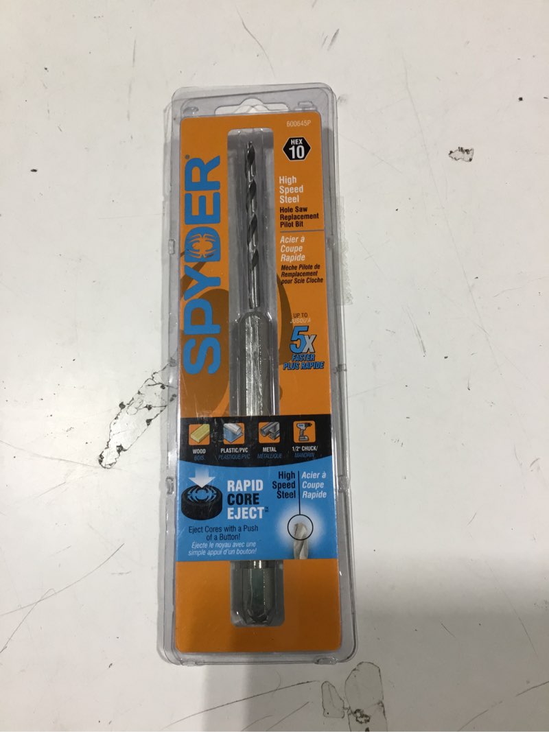 Condition photo showing New/Like New for SM Products 600645P Hole Saw Shank Shape Pilot Drill - Hex 10