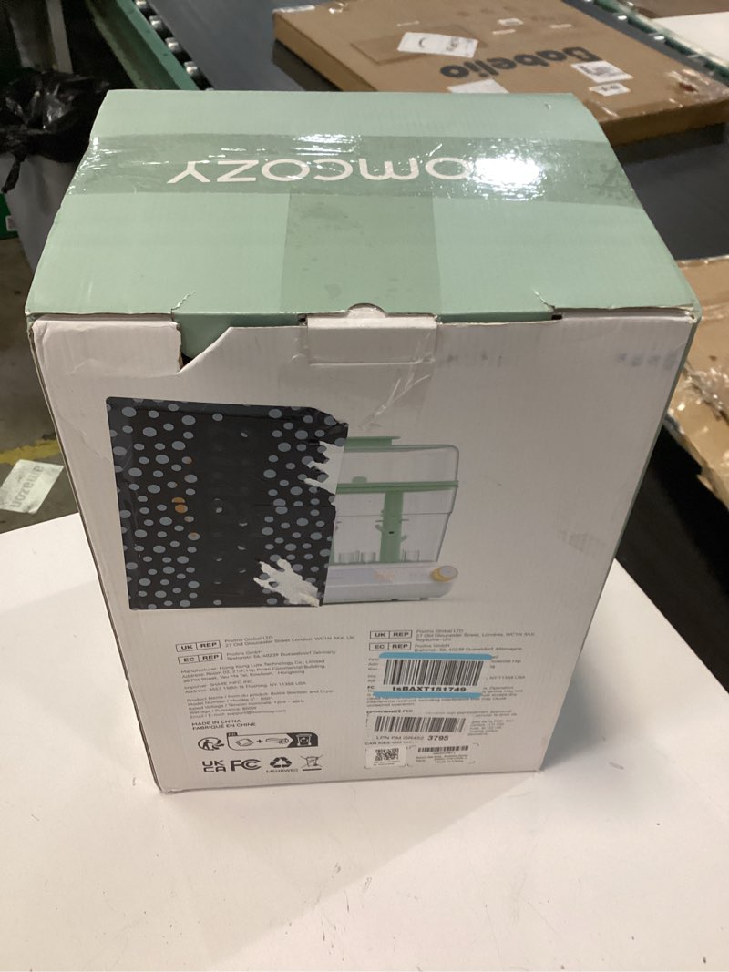 Condition photo showing New/Like New for momcozy 3 layers large bottle sterilizer and dryer, fast sterilize and dry, universal bottle sterilizer for all bottles & breast pump accessories, touch screen & auto-off bottle sanitizer