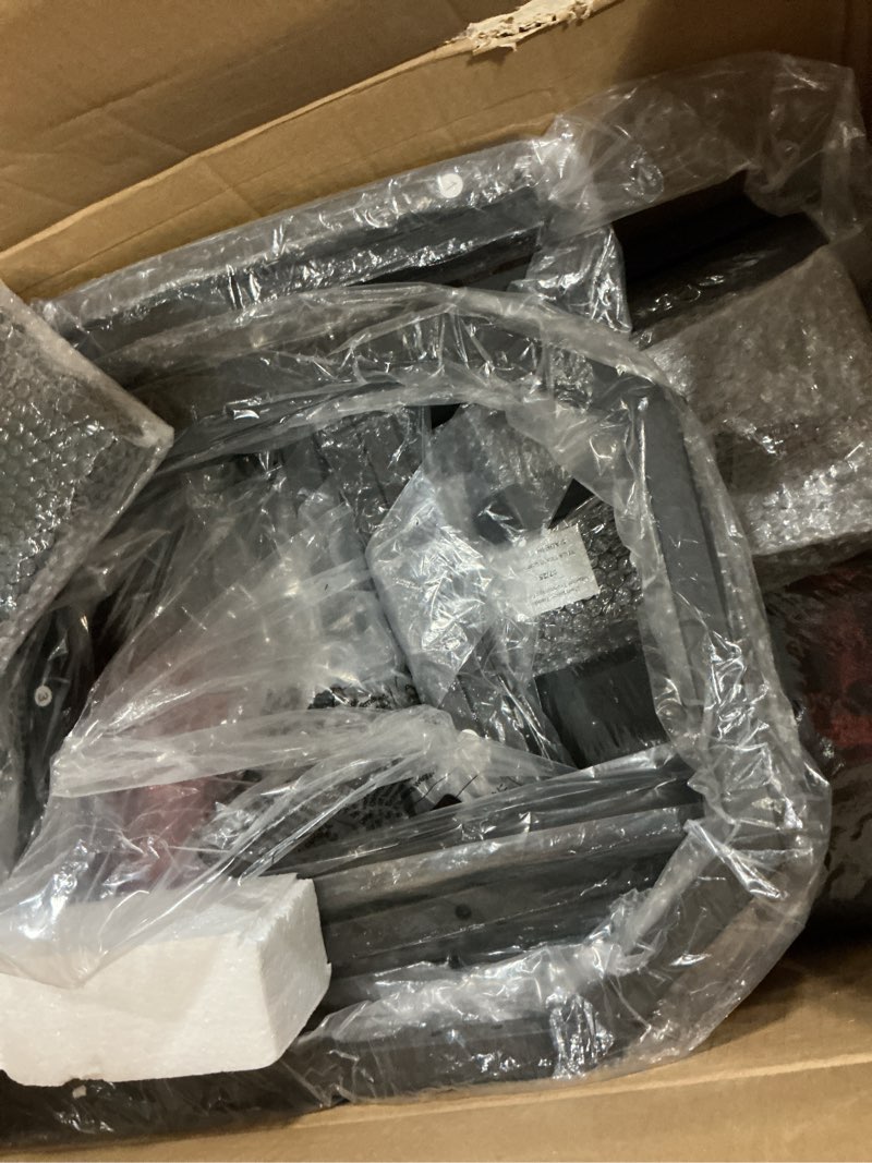 Condition photo showing Good Condition for (incomplete ))dining chairs, kitchen chairs with back support, upholstered seat and metal legs, for kitchen, living room, rustic brown and black cy02l4br 4 rustic brown + black