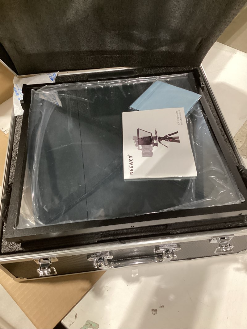 Condition photo showing Good Condition for neewer teleprompter x16 with rt113 remote & app control, 16" beamsplitter, aluminum alloy foldable design, qr plate compatible with 501pl ipad android tablet camera camcorder up to 44lb/20kg