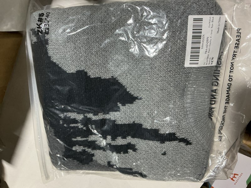 Condition photo showing Good Condition for Men's Graphic Crewneck Long Sleeve Sweater Drop Shoulder Vintage Pullover Tops Small Black