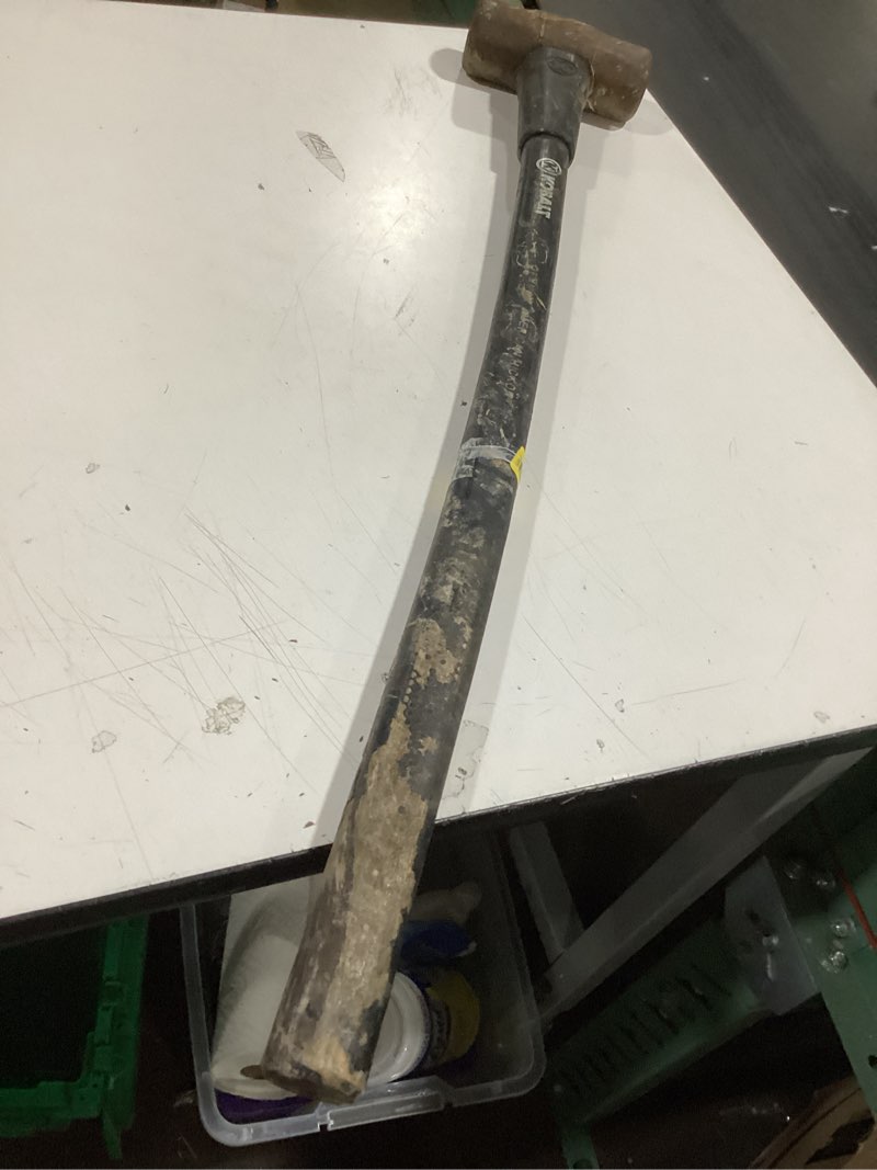 Condition photo showing As Is for similar to klein tools 7hbrfrh14 brass sledgehammer, rubber handle, 14-pound