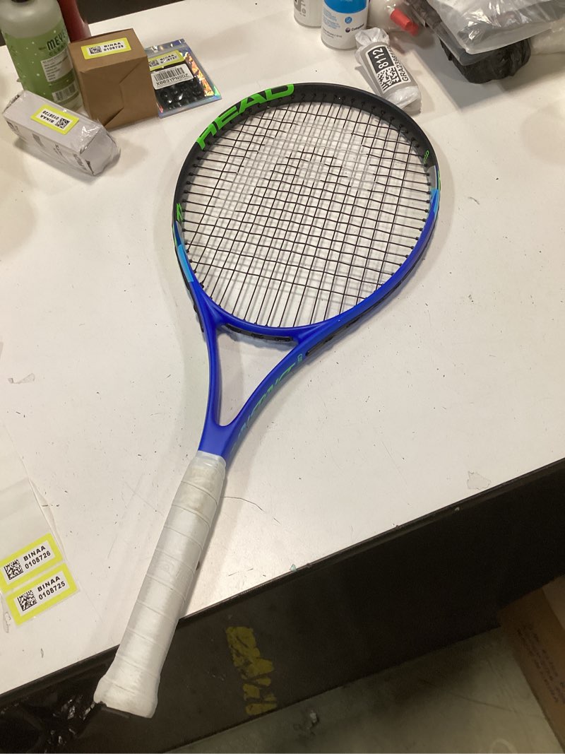 Condition photo showing As Is for HEAD Ti. Instinct Comp Strung Tennis Racque, 105 inch Head Size – Blue (Adult)