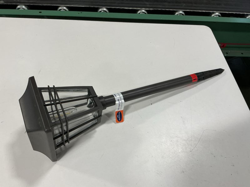 Condition photo showing As Is for Harbor Breeze Square Path 15-Lumen Bronze Solar LED Outdoor