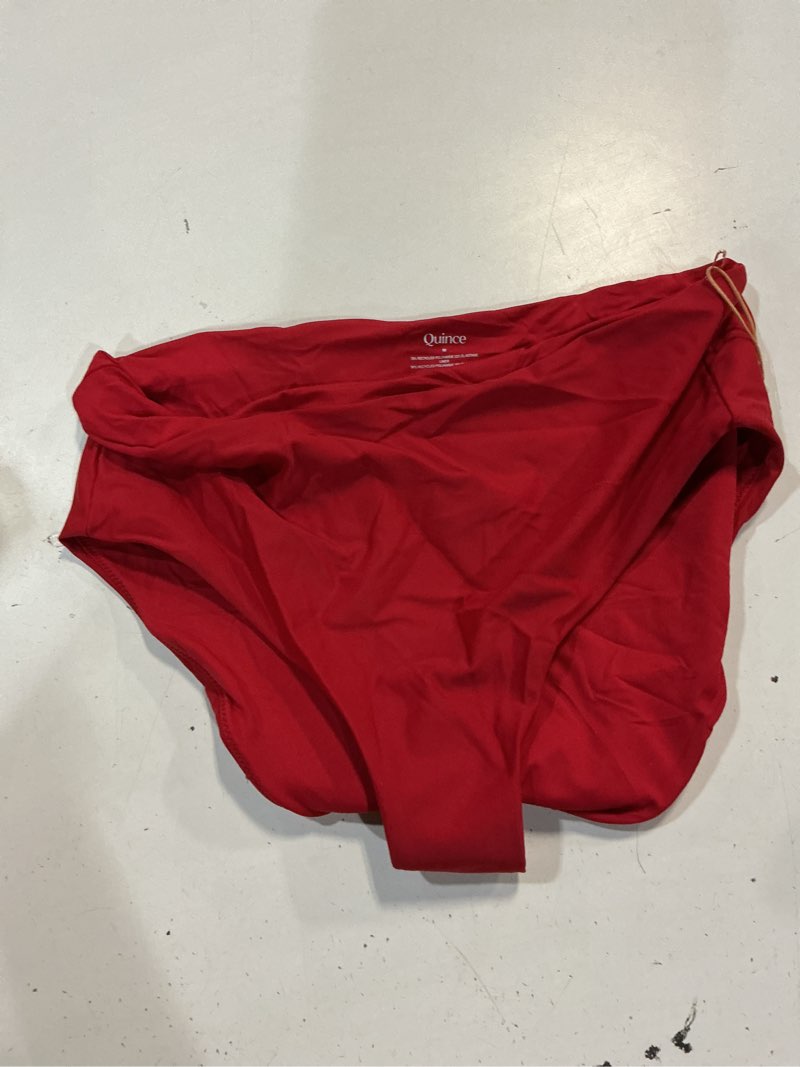 Condition photo showing Good Condition for italian high-rise bikini bottom, m, cherry