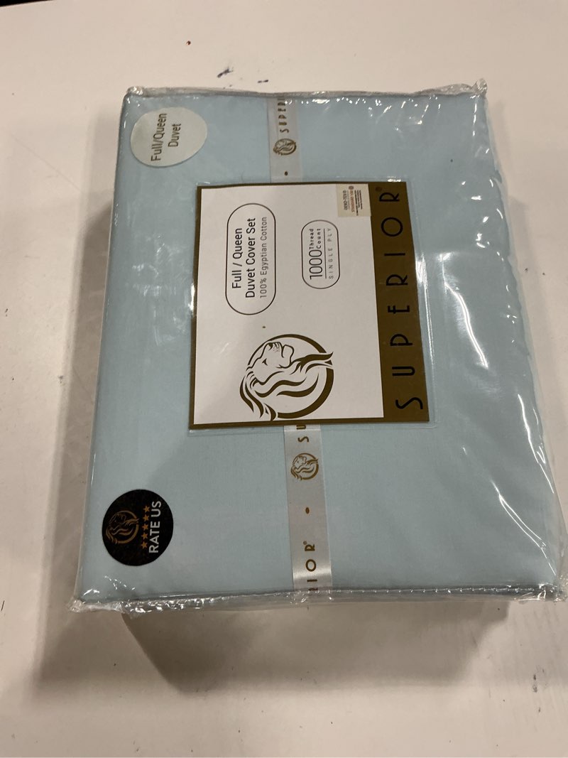Condition photo showing New/Like New for Superior Egyptian Cotton 1000 Thread Count Duvet Cover Set, Bed Covers, Includes 1 Duvet Cover with full/queen