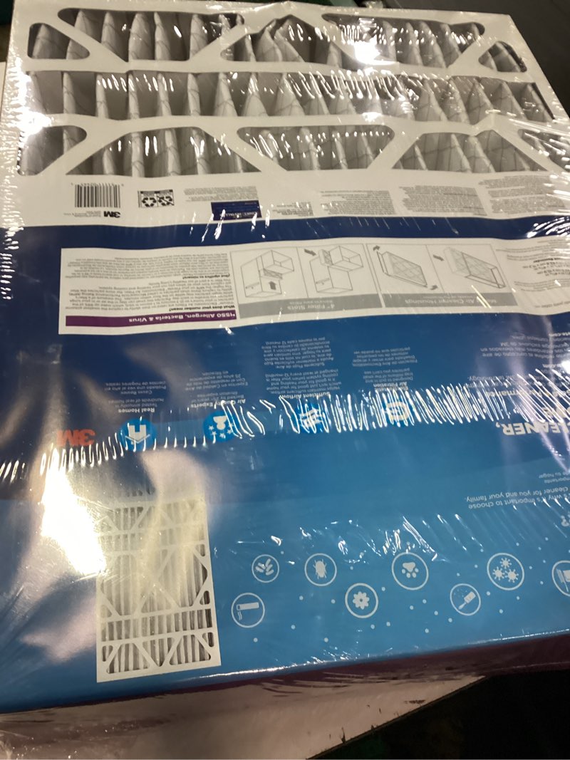 Condition photo showing Good Condition for filtrete 20-in w x 25-in l x 4-in merv 12 1550 mpr allergen, bacteria and virus electrostatic pleated air filter