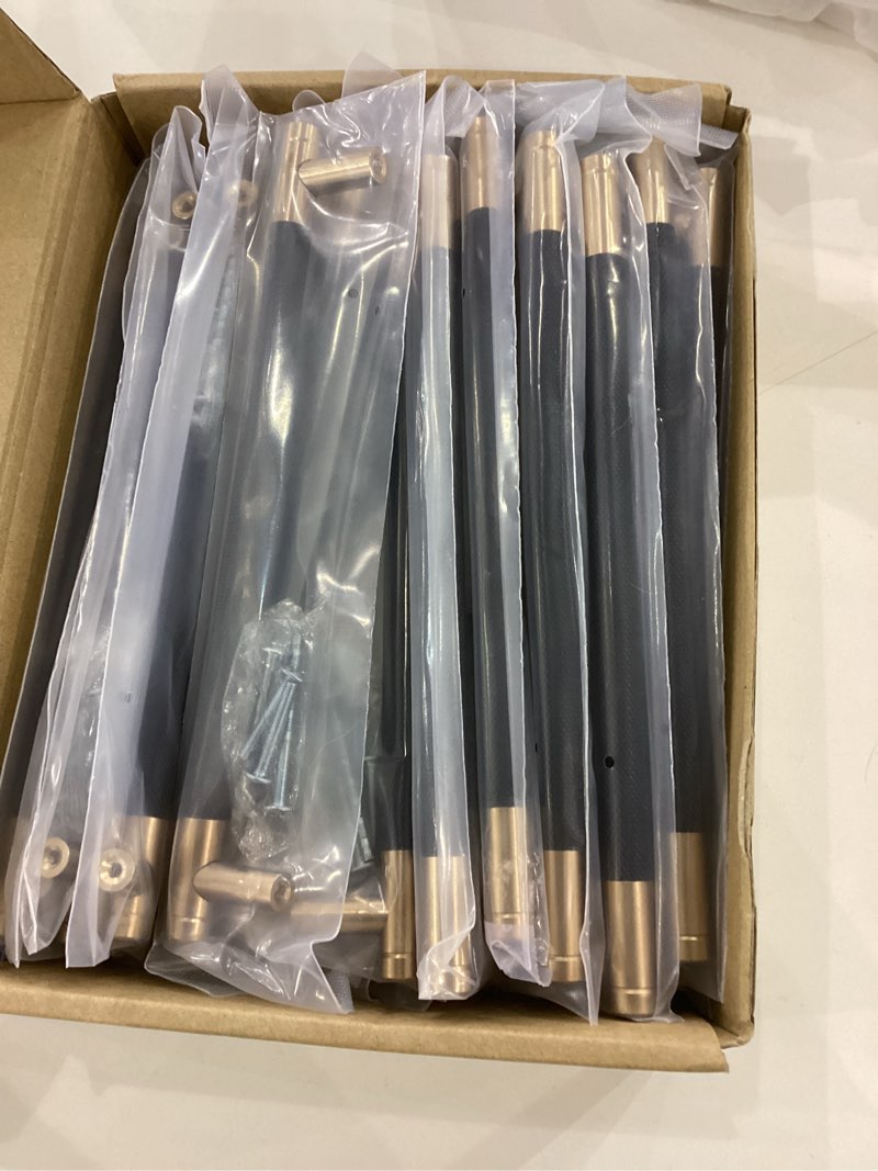 Westablize 24 Pack 7 1/2 Inch 192 mm Bar Cabinet Pulls Bronze and Black Knurled Handles for Bronze a