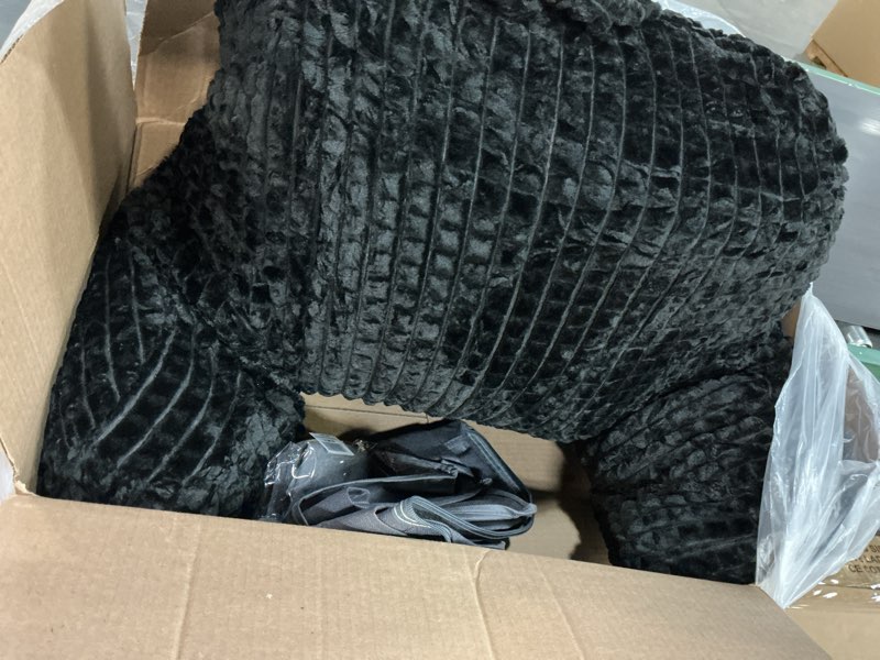 Condition photo showing New/Like New for A Nice Night Reading Pillow Bed Wedge Large Adult Children Backrest with Arms Back Support for Sitting Up in Bed/Couch for Lounging Bedrest,Waffle Stereoscopic Design,Black Black Large