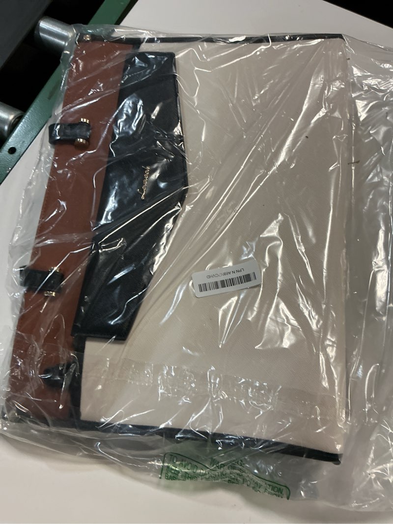 Condition photo showing New/Like New for LOVEVOOK Laptop Bag for Women, 17.3'' Laptop Tote Purse 2-in-1 Professional Work Bag Business Briefcase with Clutch Purse, Waterproof Leather Computer Handbag for Teacher Office Travel 17.3 inch Black White Brown