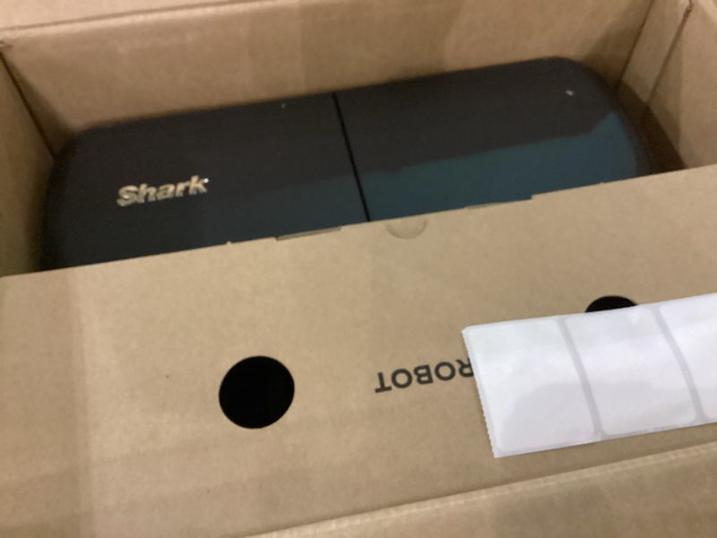 Condition photo showing As Is for Shark AV2310AE Matrix Self-Emptying Robot Vacuum with No Spots Missed on Carpets and Hard Floors, Precision Home Mapping, Perfect for Pet Hair, Bagless, 45-Day Capacity Base, Wi-Fi Black/Brass