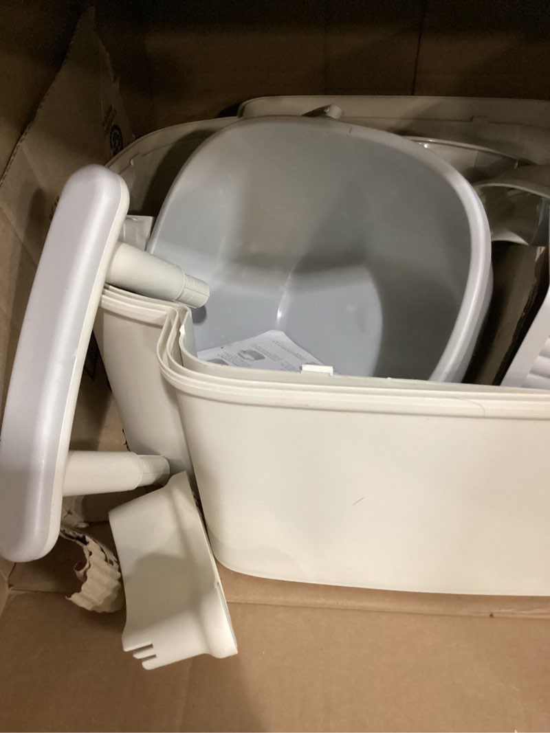 Condition photo showing As Is for Bedside Commode,Upgraded Safety Commode(520 lbs),Toilet for Elderly and Disabled Bedside Potty Chairs for Adults Silent Close Commode Toilet for Elderly & Adults - Detachable Handles, Anti-Slip Base