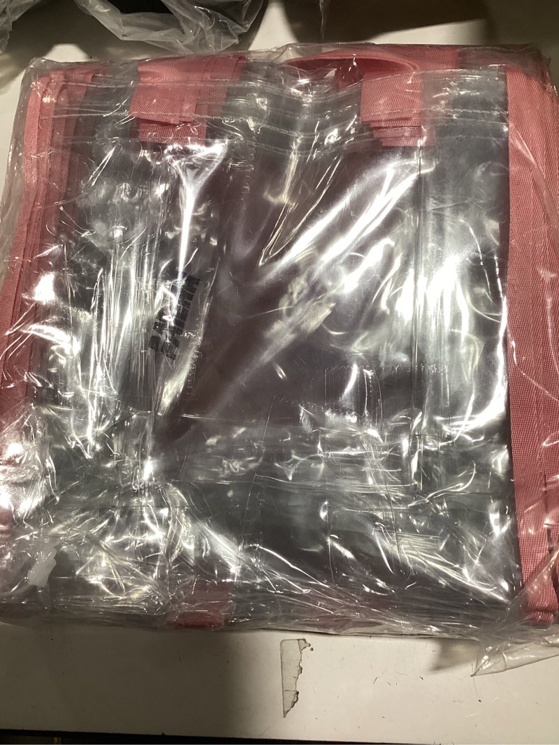 Condition photo showing Good Condition for Paterr 20 Pack Plastic Clear Tote Bags 10 x 10 x 4 Inch Stadium Approved Gift Bag with Handles for W