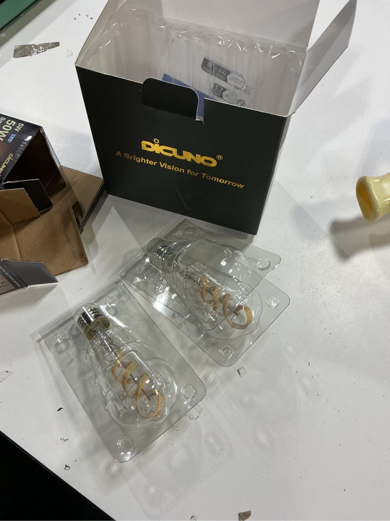 Condition photo showing Good Condition for DiCUNO Smart Edison Bulbs ST19, Color Changing WiFi Smart Light Bulb, 2700K-6500K Tunable via App, ST58 Edison Bulb, Compatible with Alexa & Google Home, 5W (50 Watt Equivalent), 500lm, 2-Pack