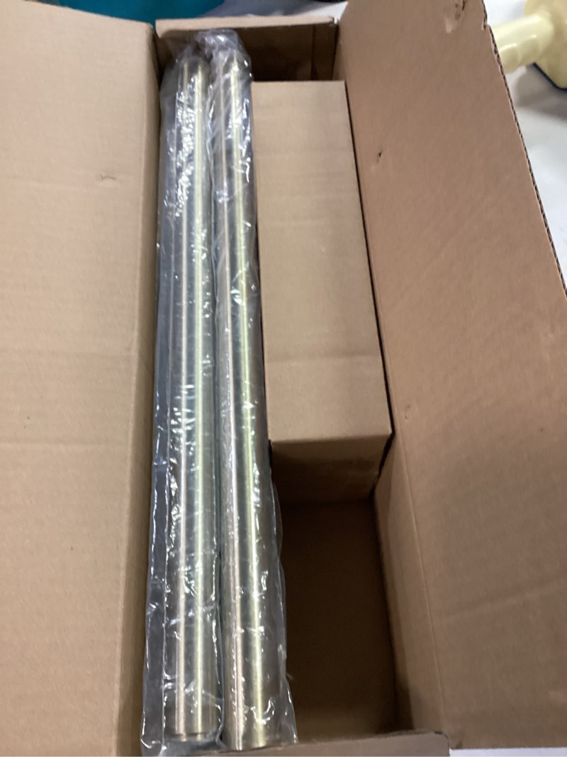 Condition photo showing Good Condition for Antique Bronze Curtain Rods for Windows 72 to 144 Inch Long Brass Window Curtain Rod 1" Diameter Adjustable Heavy Duty with Metal Finials for Living Room Bedroom Farmhouse Kitchen Outdoor Antique Bronze 16"-144"|1 Pack