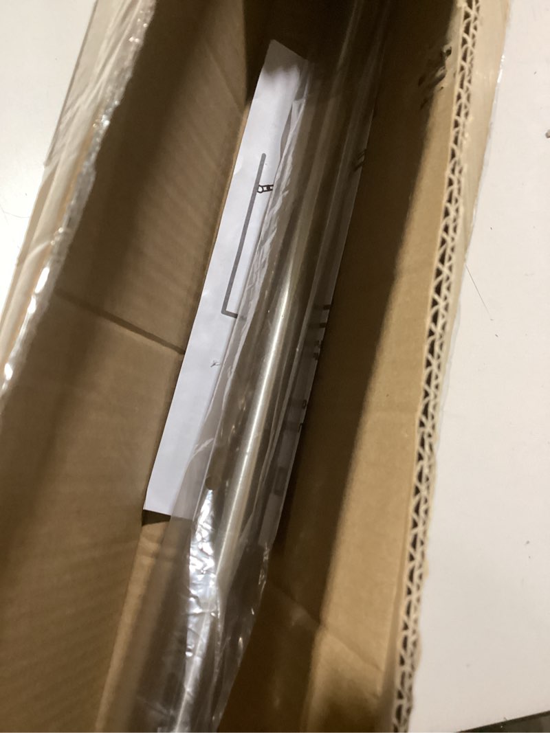 Condition photo showing New/Like New for Adjustable Curved Shower Rod, 42-72 inches Extra Wide Shower Curtain Rod, Rust proof, Premium Stainless Steel, Curved Shower Curtain Rod for Bathroom, Need to Drill, Silver Silver 42-72 inches