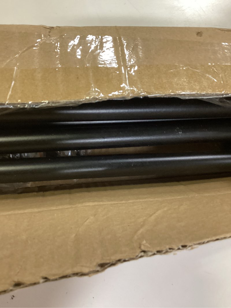 Condition photo showing Good Condition for 2 pack black curtain rods for windows 32 to 62 inch, 5/8 inch splicing heavy duty metal curtain rod set with brackets 32-62" -2pcs black