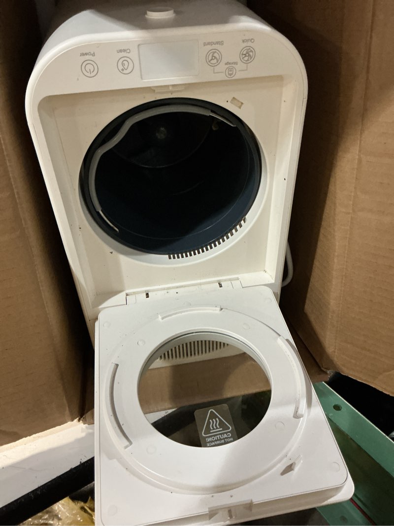 Condition photo showing As Is for assark 3l electric composter for kitchen, countertop composter with odorless carbon filter, low noise, auto clean, turn food scraps into organic fertilizer, indoor food waste compost bin, ivory white
