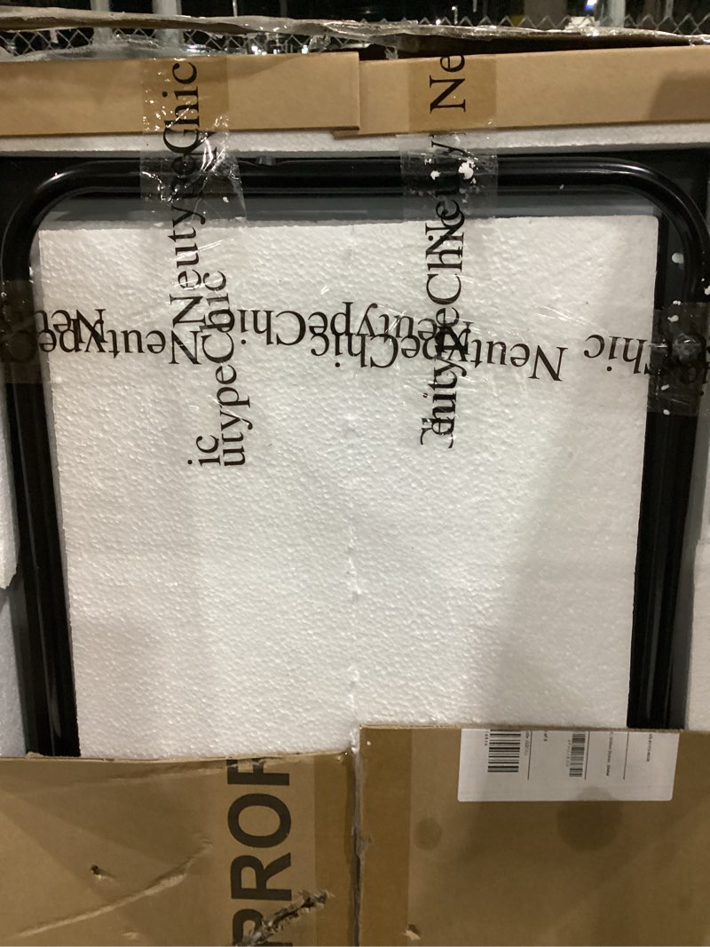 Condition photo showing New/Like New for NeuType 59"x 16" Full Length Mirror Aluminum Alloy Thin Frame Floor Mirror Wall Mirror Dressing Mirror Hanging or Leaning Against Wall, Bedroom Mirror Full Body Mirror Black with Stand Black 59"L x 16"W