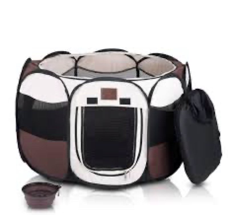 Parkland Pet Portable Foldable Playpen Exercise Kennel Dogs Cats Indoor/outdoor Removable Mesh Shade