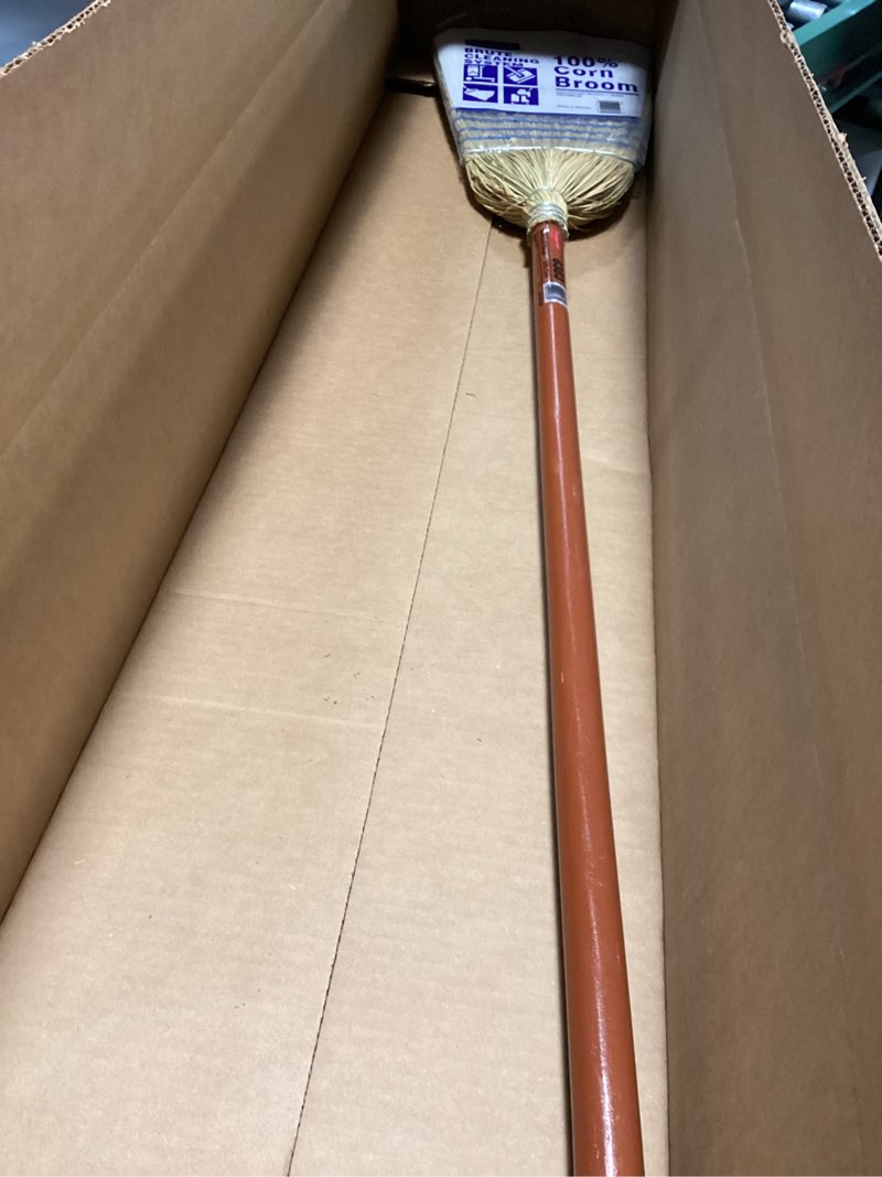 Condition photo showing Good Condition for Rubbermaid Commercial Products Heavy-Duty Corn Broom, 1 1/8-Inch Wood Handle, Red, Indoor/Outdoor Broom for Courtyard/Garage/Lobby/Mall/Office