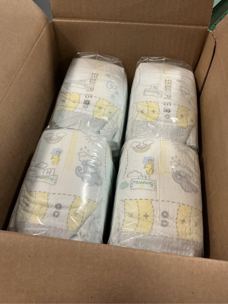Condition photo showing New/Like New for 2 pck pampers swaddlers diapers, size 0 (up to 10 lbs), 140 count, absorbent, keeps baby dry and comfortable, skin safe disposable baby diaper (packaging may vary) newborn 140
