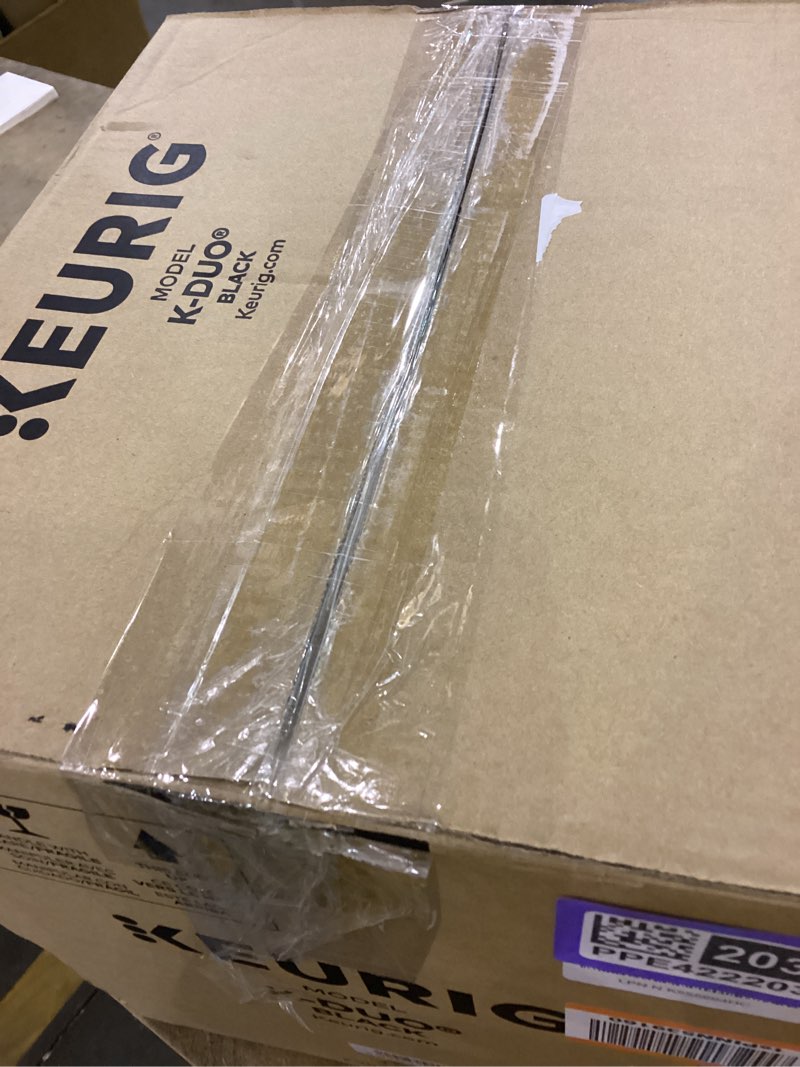 Condition photo showing As Is for keurig k duo coffee maker 