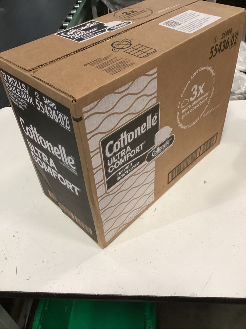 Condition photo showing New/Like New for cottonelle ultra comfort toilet paper with cushiony cleaningripples texture, 32 family mega rolls = 144 regular rolls (8 packs of 4) 296 sheet (pack of 32)